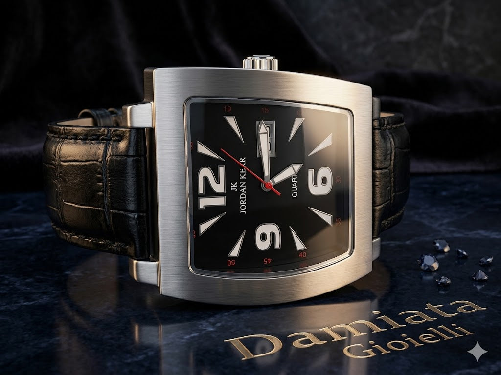 Orologio solo tempo uomo Jordan Kerr in acciaio e pelle 000654