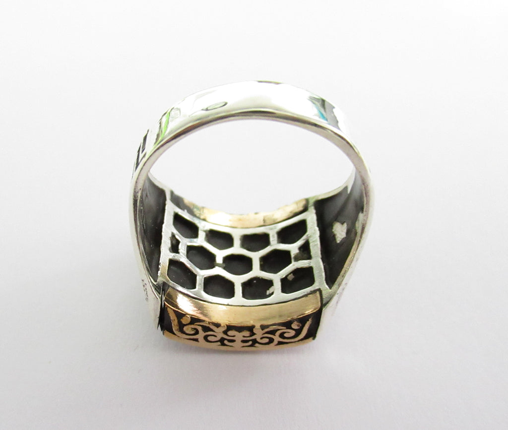 Anello uomo Orelù in argento e onice 811