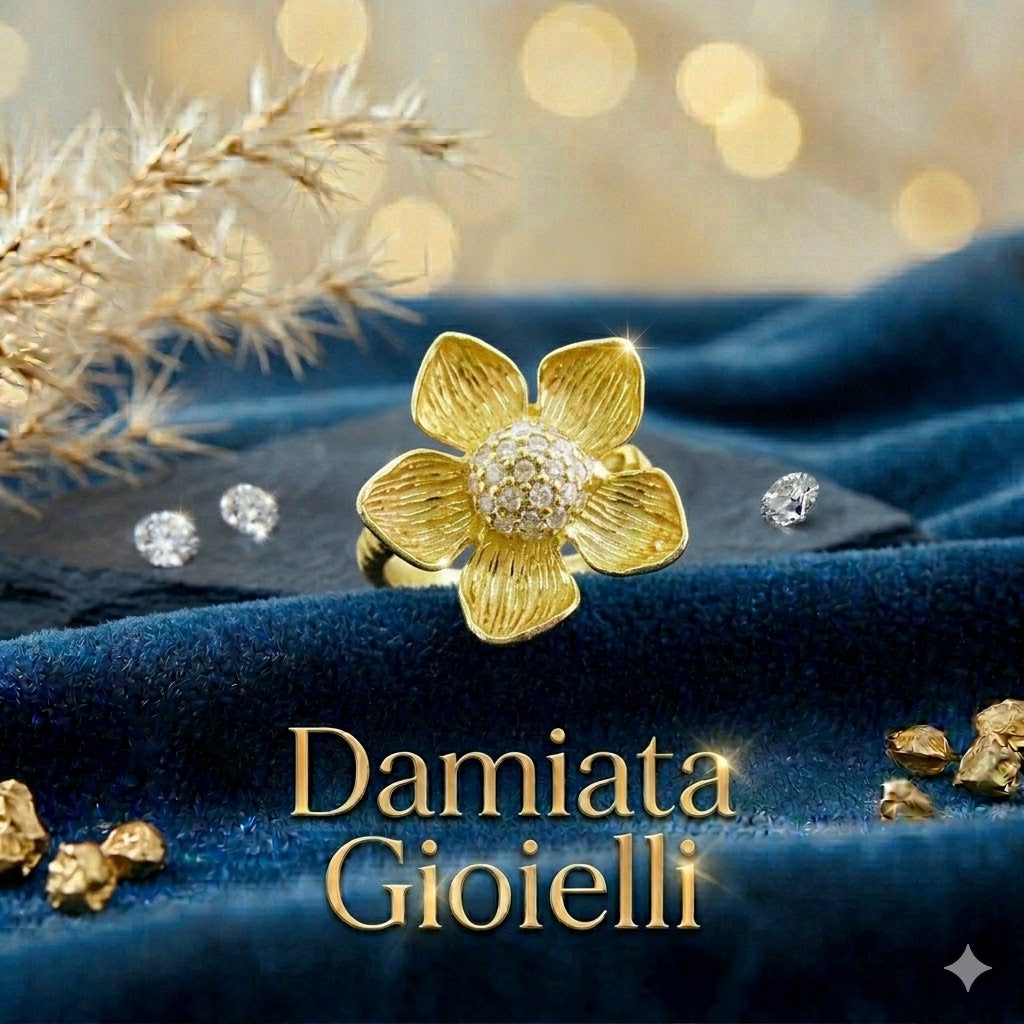 Anello a fiore donna Orelù in argento e zirconi 000968MAT