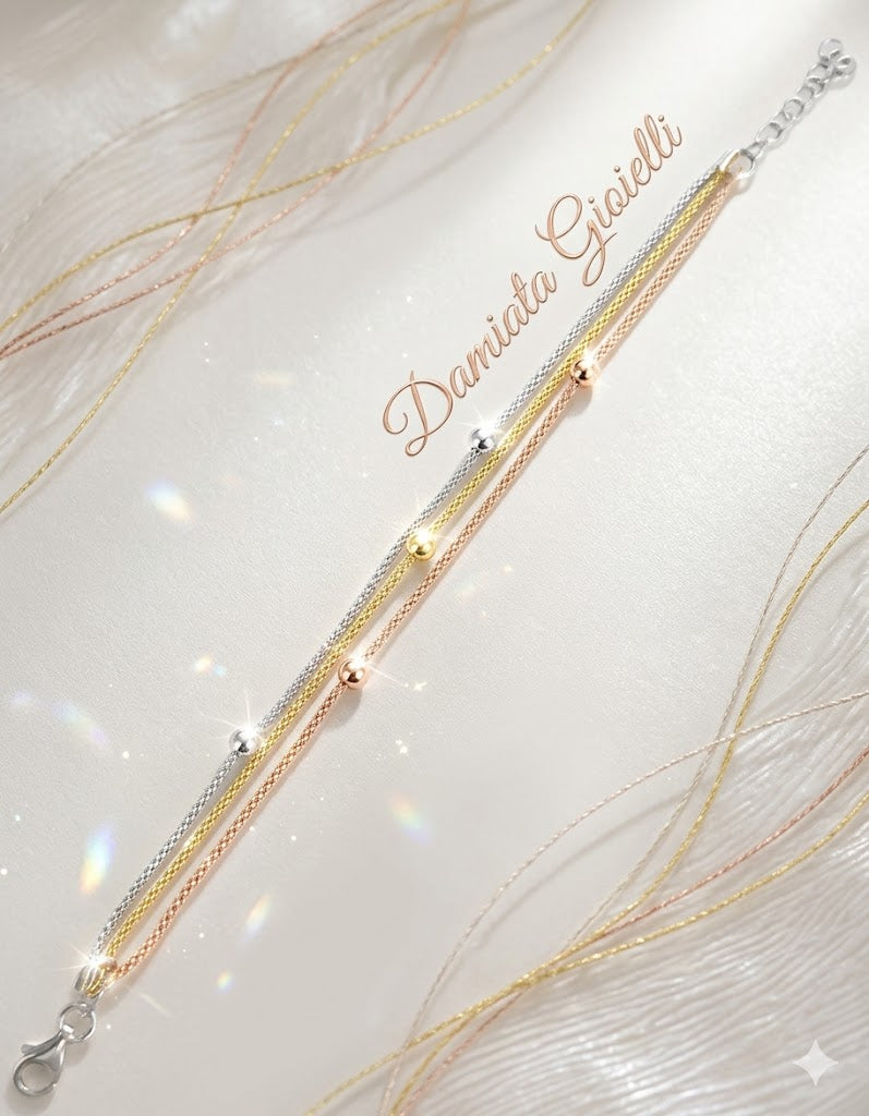 Bracciale a tre fili donna Morfea Gioielli in ottone 001040A