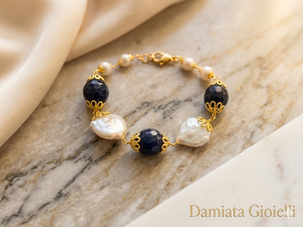 Bracciale donna Morfea Gioielli in ottone con quarzi e perle barocche ref. 00234641