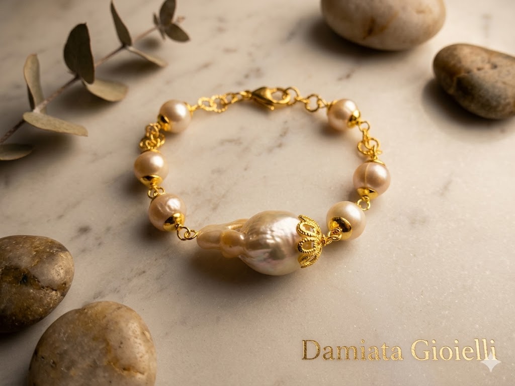 Bracciale donna Morfea Gioielli in ottone con perle barocche ref. 00238038