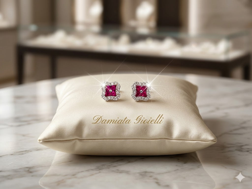 Orecchini a lobo donna MB Gioielli in argento e zirconi 00667038
