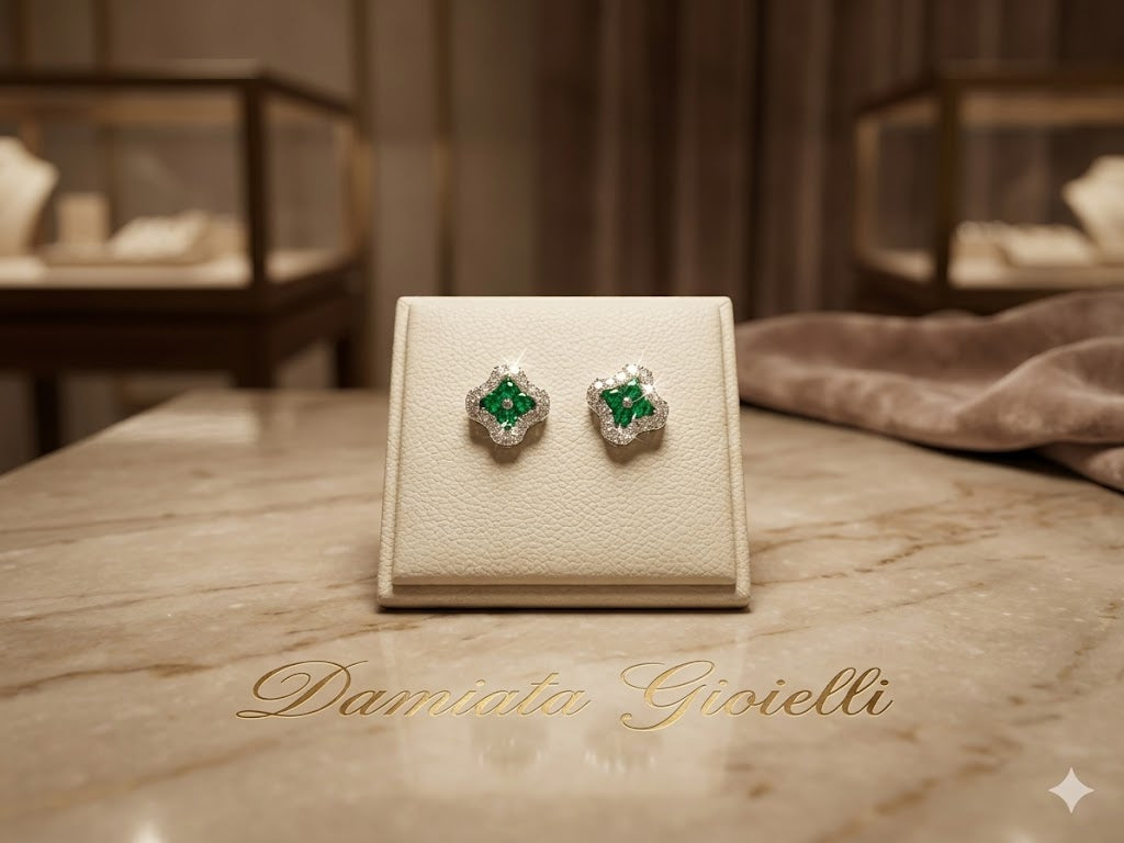 Orecchini a lobo donna MB Gioielli in argento e zirconi 00671927V