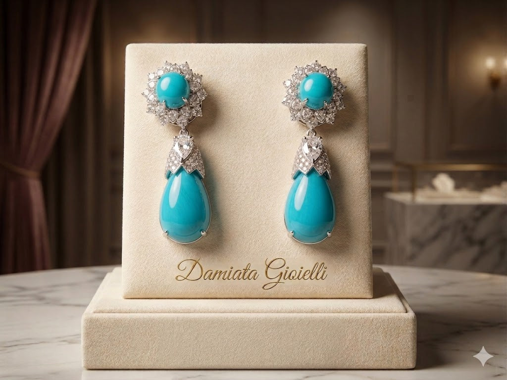 Orecchini pendenti donna MB Gioielli in acciaio e zirconi 00678902T
