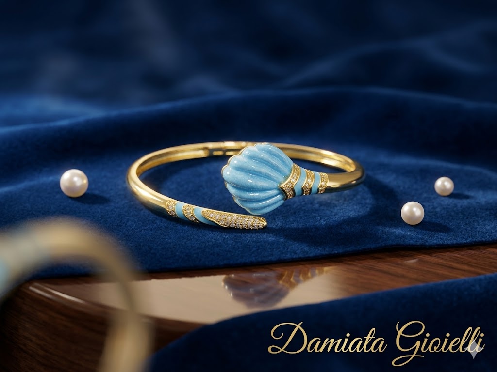 Bracciale rigido donna MB Gioielli in acciaio dorato e zirconi 00679015