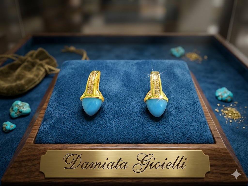 Orecchini pendenti donna MB Gioielli in acciaio dorato e zirconi 00679077-1