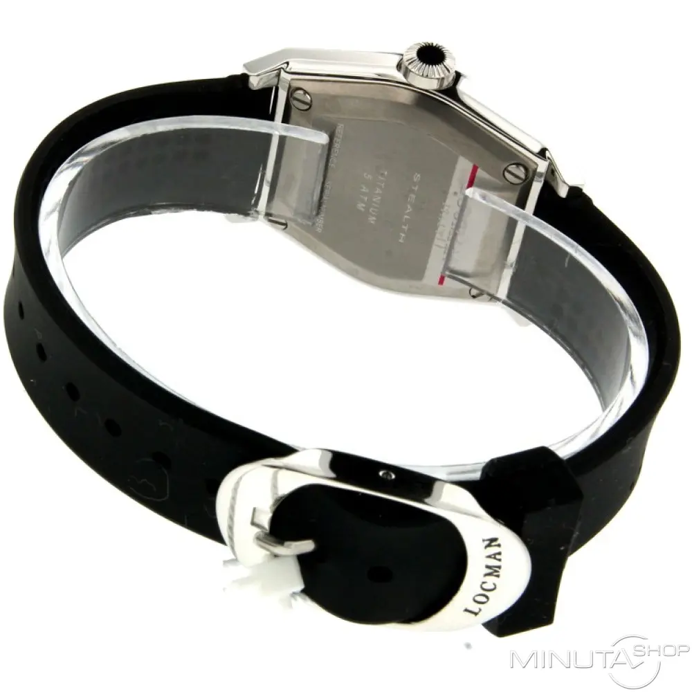 Orologio solo tempo donna Locman Stealth in titanio e silicone 020400BKFBL0SIK