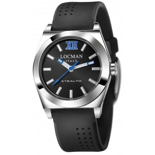 Orologio solo tempo donna Locman Stealth in titanio e silicone 020400BKFBL0SIK