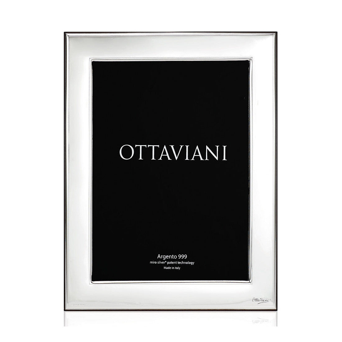 Cornice portafoto Ottaviani in argento retro legno, misure 18x24 ref. 1000-P