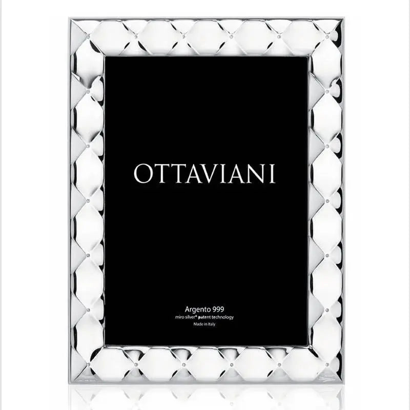 Cornice portafoto Ottaviani in argento retro legno, misure 13x18 ref. 1029A