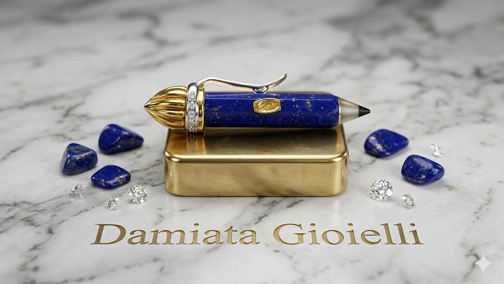 Spilla da giacca unisex Recarlo in oro bicolore, lapis e diamanti ref. 11263302