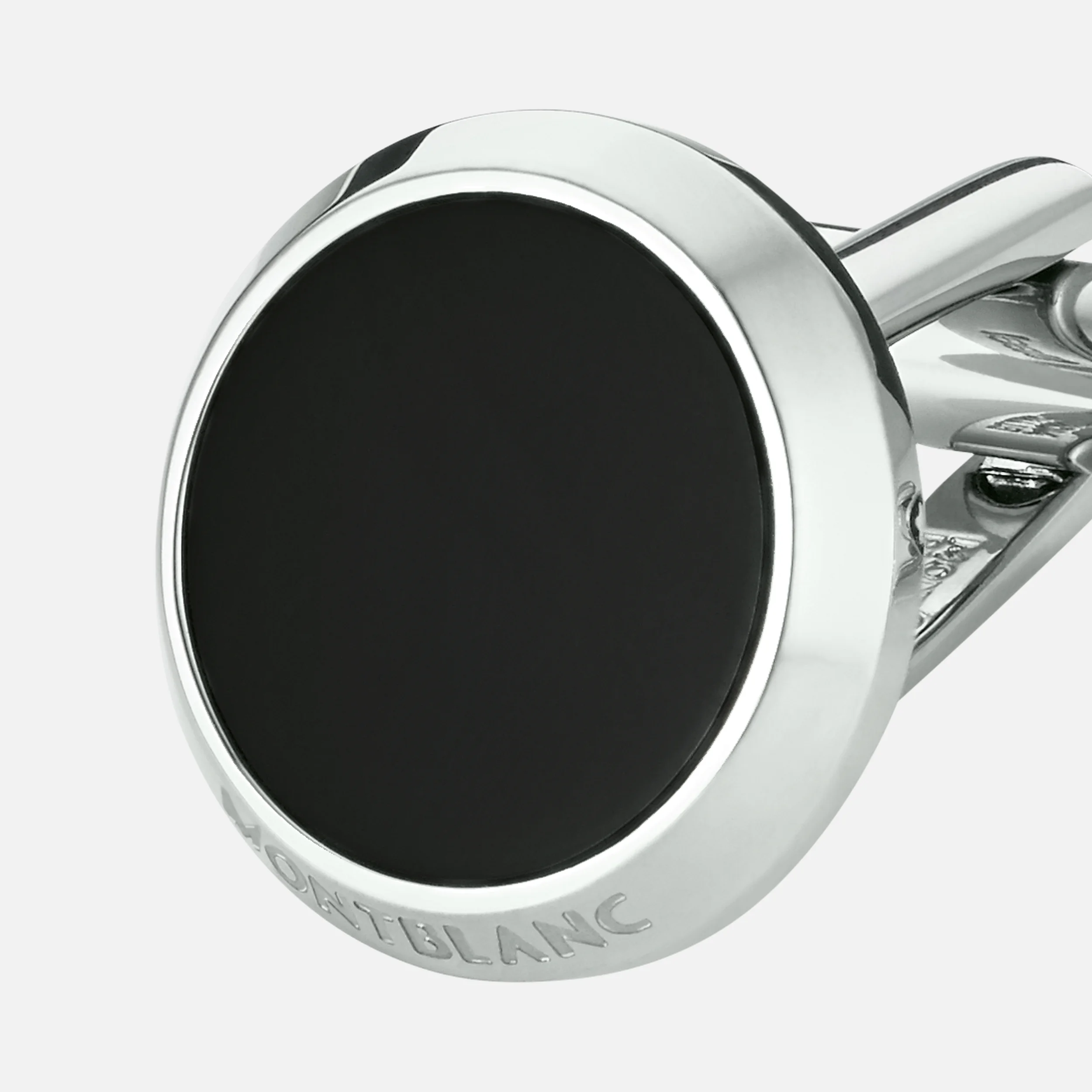 Gemelli uomo Montblanc collezione Meisterstück in acciaio e onice 112896