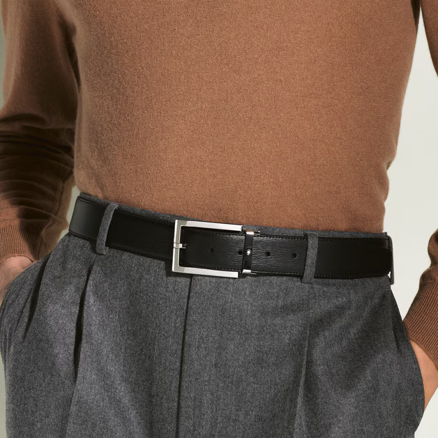Cintura uomo Montblanc in pelle nera 114435