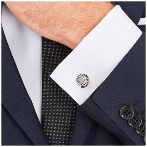 Gemelli rotondi uomo Montblanc collezione Urban Spirit in acciaio 114770