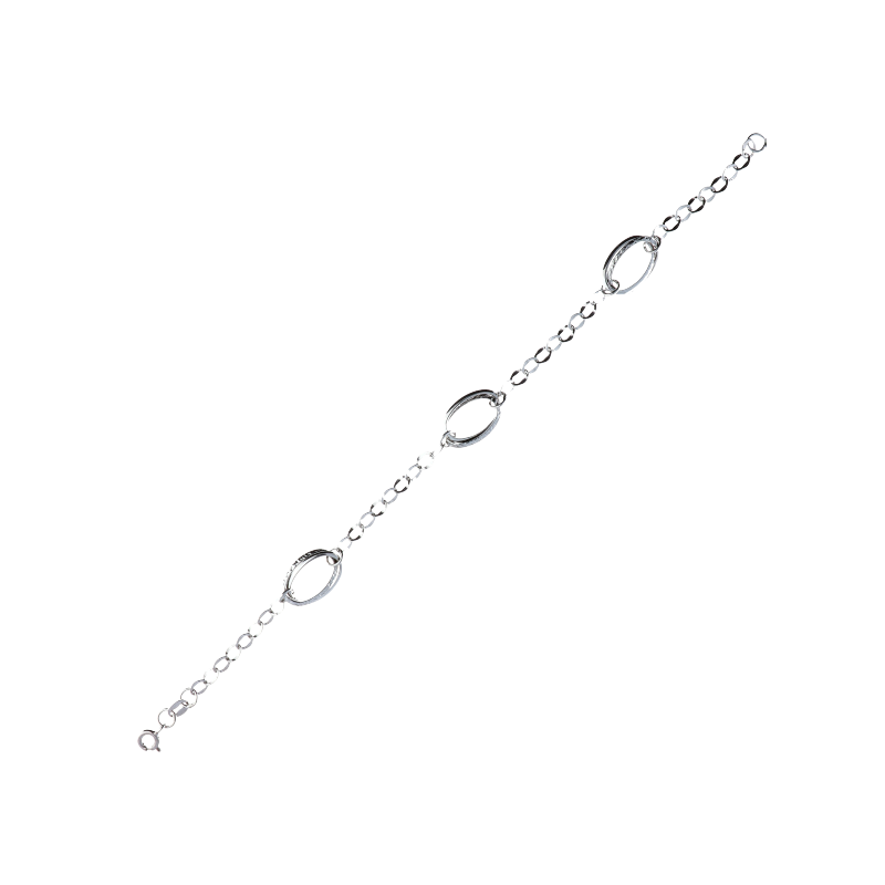 Bracciale a catena donna Damiata Gioielli in oro bianco 127/1/102
