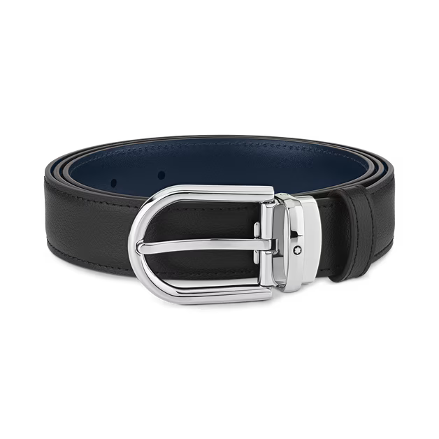 Cintura reversibile uomo in pelle bicolore Montblanc con lunghezza 120 centimetri 128756