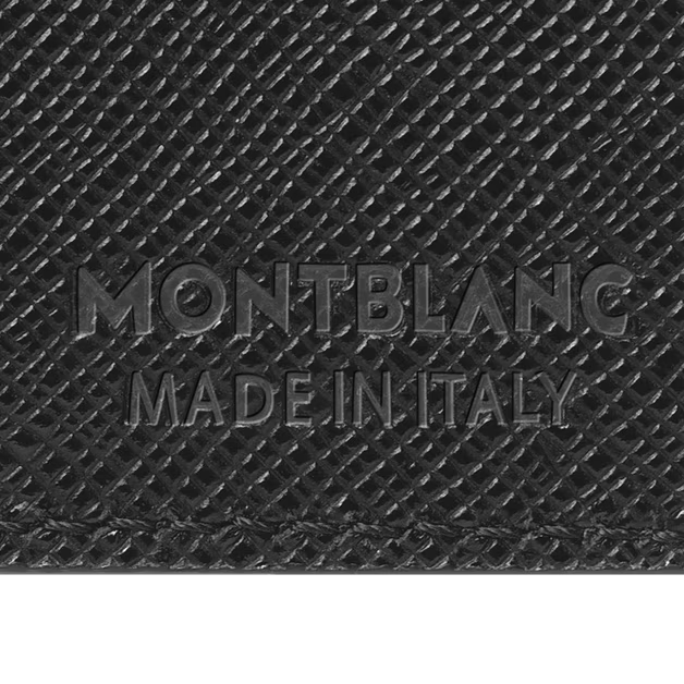 Portacarte uomo Montblanc 4 tasche in pelle sartoriale nera ref. 130322