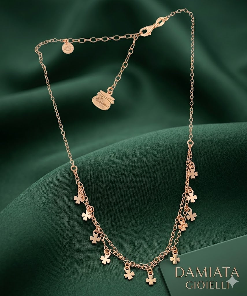 Collana donna Piti Malì in argento ros+ e zirconi 136/C-FO