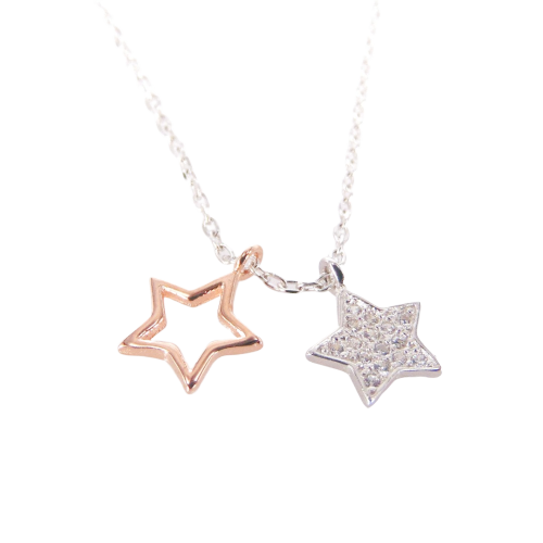 Collana stelle donna Trova Gioielli in argento e zirconi 1439-R