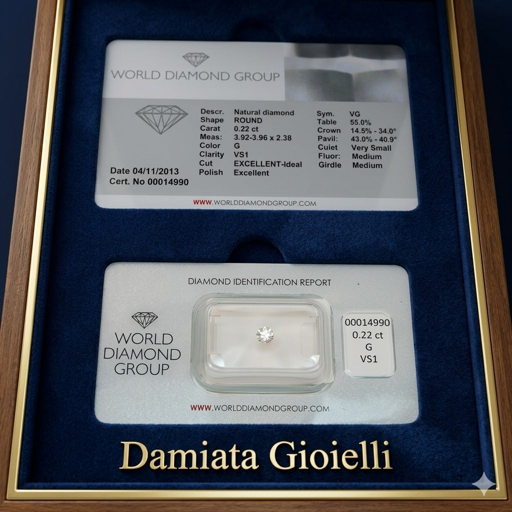 Diamante unisex in blister Word Diamond Group certificato IGI da 0,22 carati ref. 14990