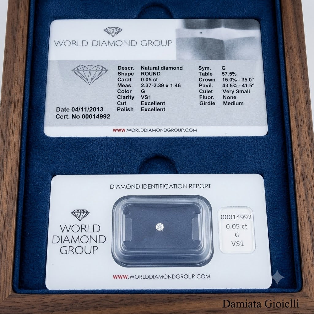 Diamante unisex in blister Word Diamond Group certificato IGI da 0,05 carati ref. 14992