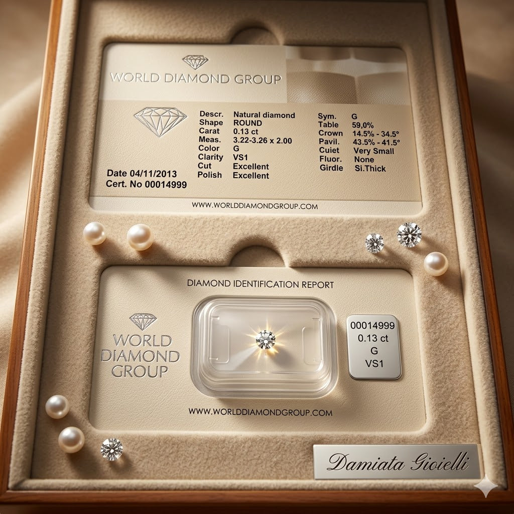 Diamante unisex in blister Word Diamond Group certificato IGI da 0,13 carati ref. 14999