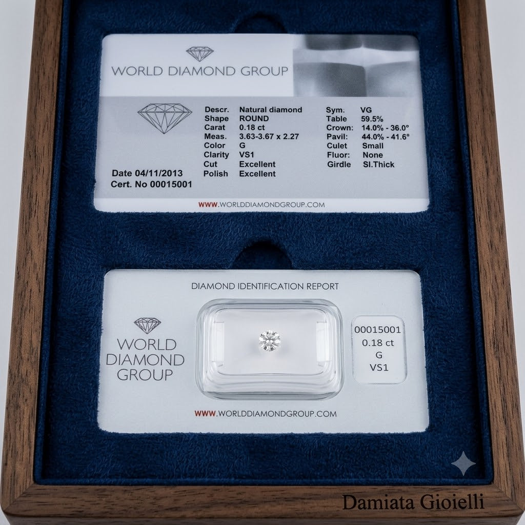 Diamante unisex in blister Word Diamond Group certificato IGI da 0,18 carati ref. 15001