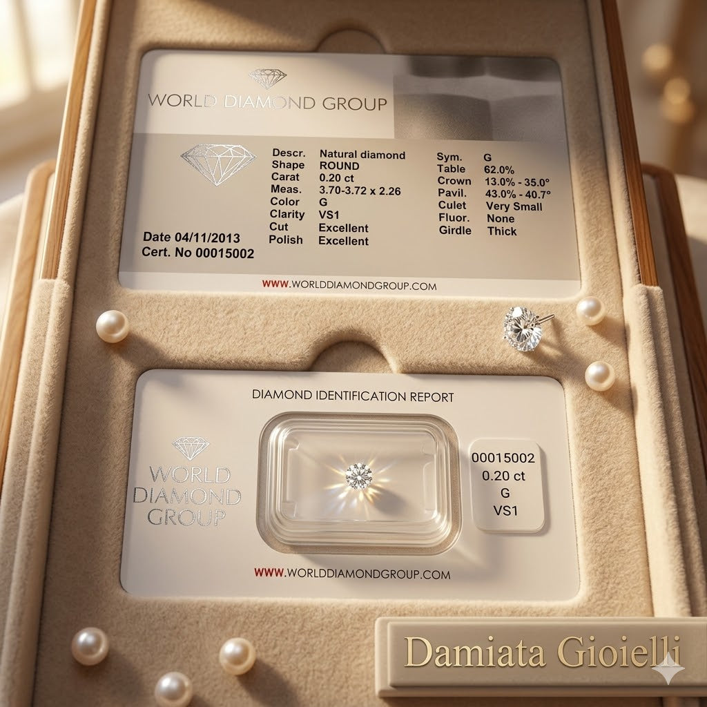 Diamante unisex in blister Word Diamond Group certificato IGI da 0,20 carati ref. 15002