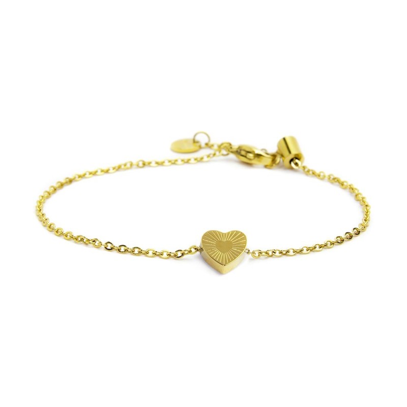 Bracciale donna Marlù in acciaio dorato e madreperla 15BR070G-W