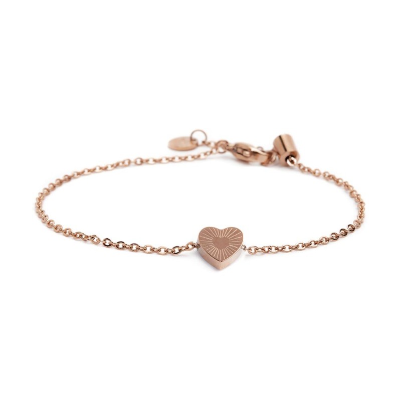 Bracciale donna Marlù in acciaio rosè e madreperla 15BR070R-W