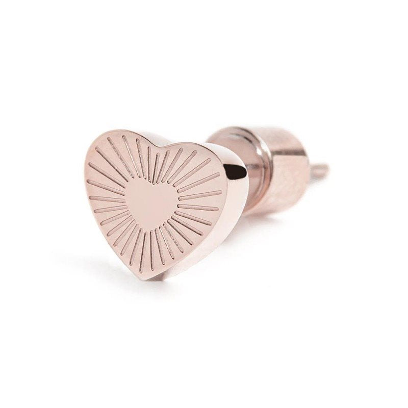 Monorecchino cuore bambina Marlù Nel Mio Cuore in acciaio rosè 15OR016R
