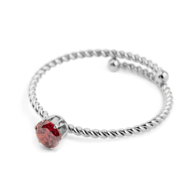 Anello donna Marlù Time to in acciaio e cristallo 18AN115R-M