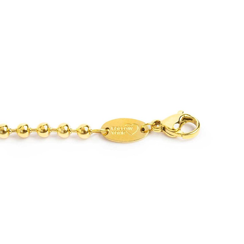 Bracciale donna Marlù Vision in acciaio dorato con charm a stella 18BR219G