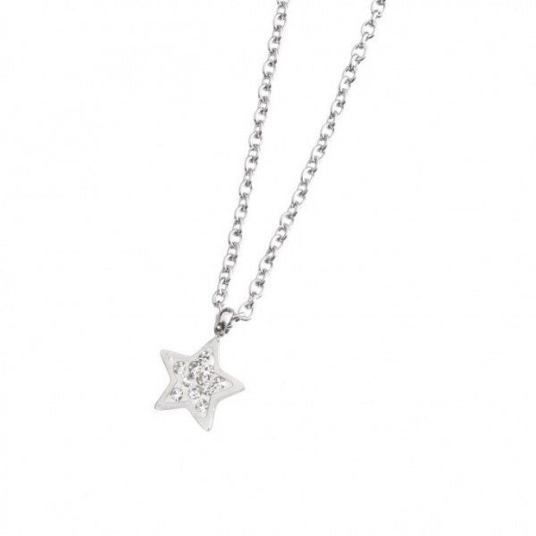 Collana stella bambina Marlù Time to in acciaio e cristalli 18CN043