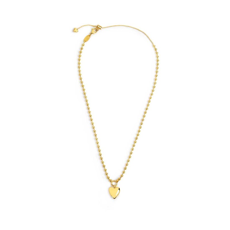 Collana cuore donna Marlù in acciaio dorato e charm 18CN125G