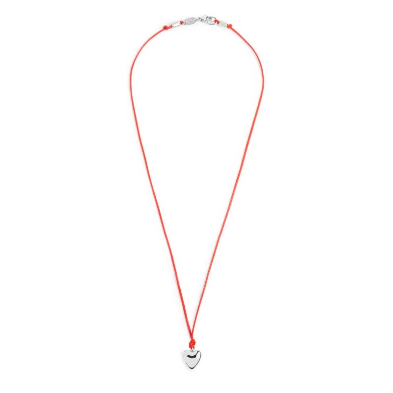 Collana cuore donna Marlù in acciaio e cordino 18CO024-R
