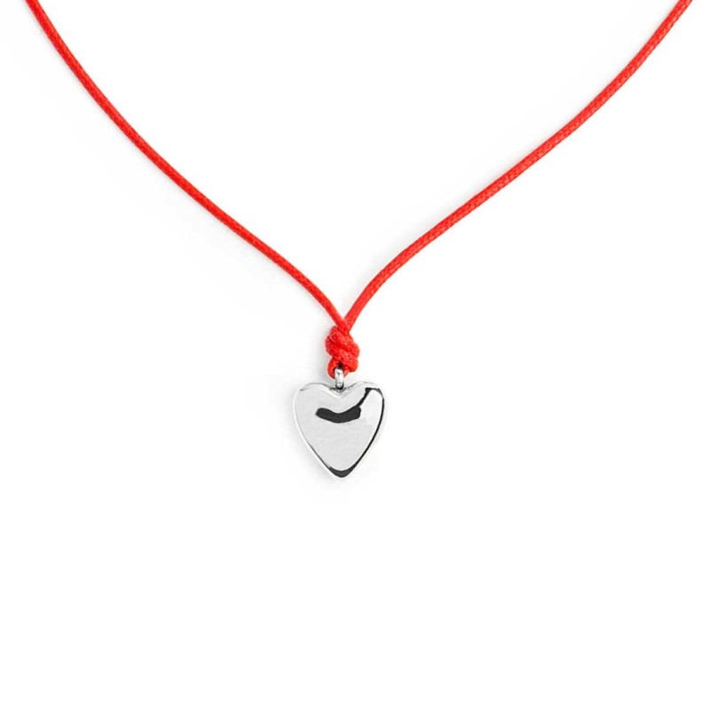 Collana cuore donna Marlù in acciaio e cordino 18CO024-R