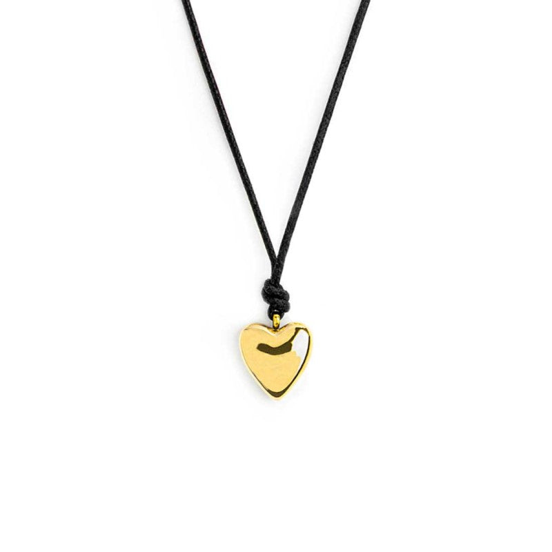 Collana cuore donna Marlù in acciaio dorato e cordino 18CO024G-N