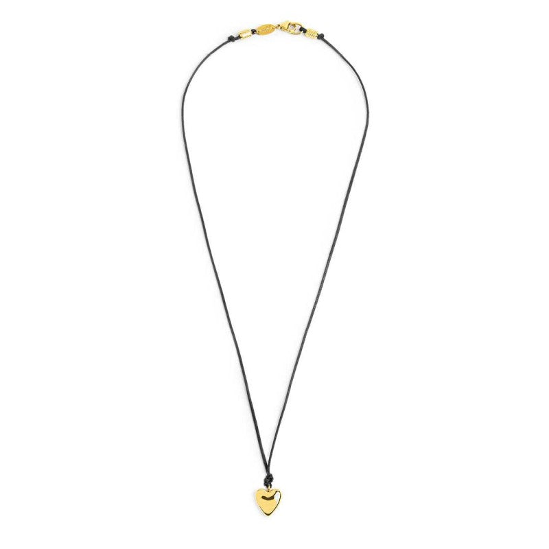 Collana cuore donna Marlù in acciaio dorato e cordino 18CO024G-N