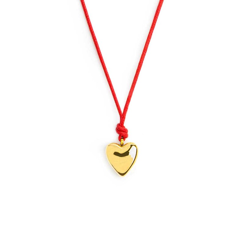 Collana cuore donna Marlù in acciaio dorato e cordino 18CO024G-R