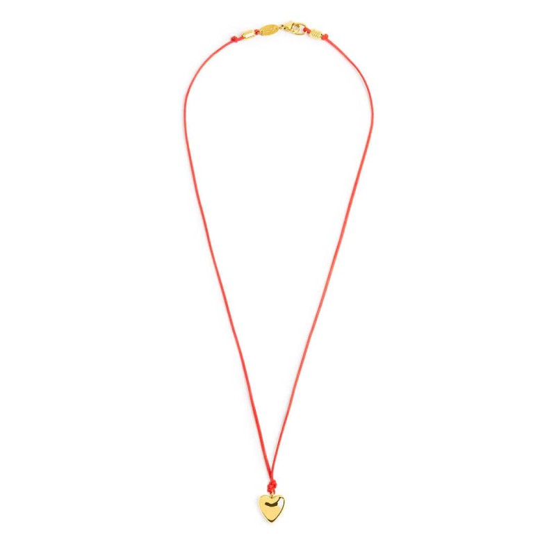 Collana cuore donna Marlù in acciaio dorato e cordino 18CO024G-R