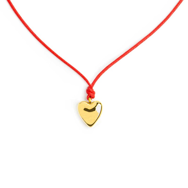 Collana cuore donna Marlù in acciaio dorato e cordino 18CO024G-R