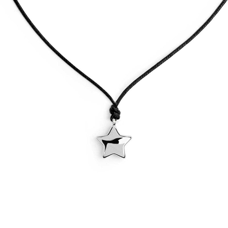 Collana stella donna Marlù in acciaio e cordino 18CO025-N