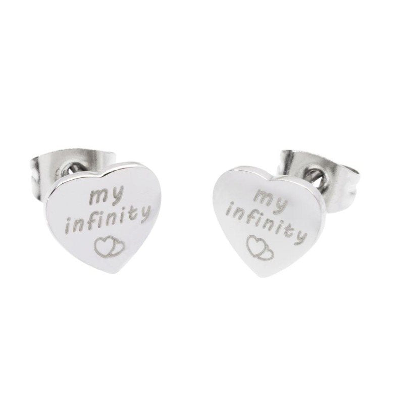 Monorecchino a cuore donna Marlù collezione "My World" in acciaio 18OR011