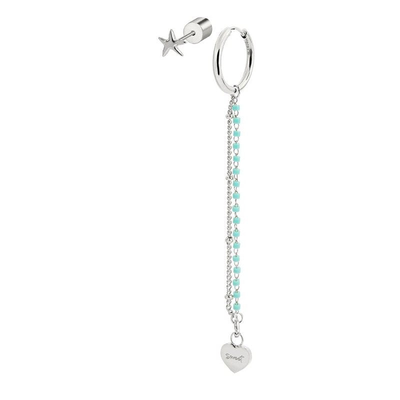 Monorecchino pendente donna Marlù in acciaio e miyuki 18OR094-T