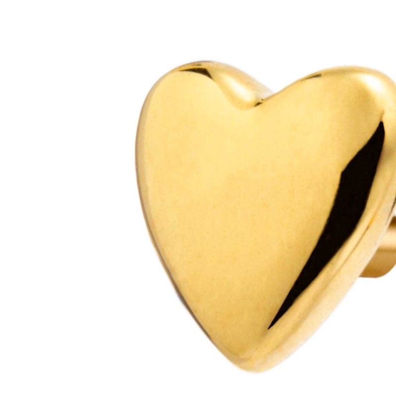 Monorecchino a cuore donna Marlù in acciaio dorato 18OR125G