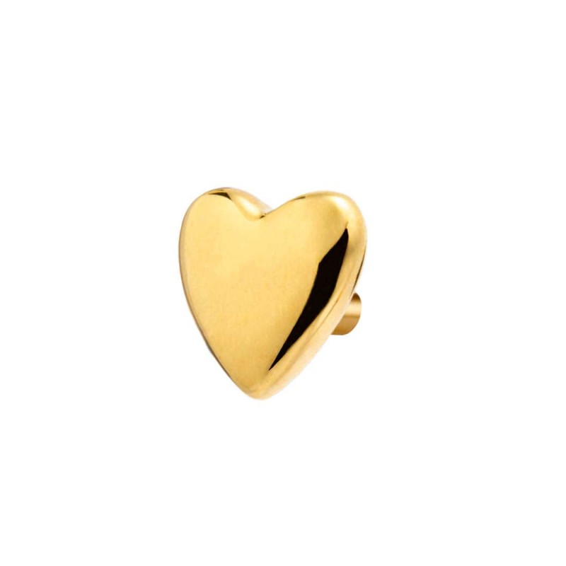 Monorecchino a cuore donna Marlù in acciaio dorato 18OR125G