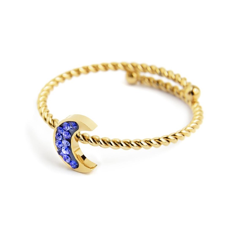 Anello donna Marlù collezione "Time to" in acciaio e cristalli 18AN052GB-S