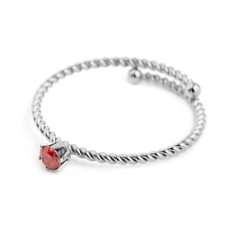 Anello donna Marlù collezione "Time to" in acciaio e cristallo 18AN116H-S